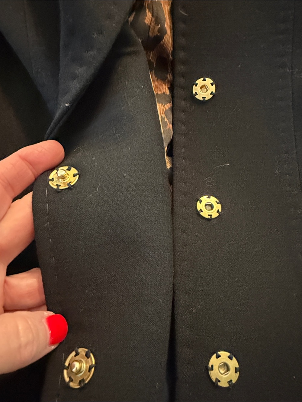 Dolce & Gabbana vintage black wool jacket with Leopard Print - Picture 7 of 7